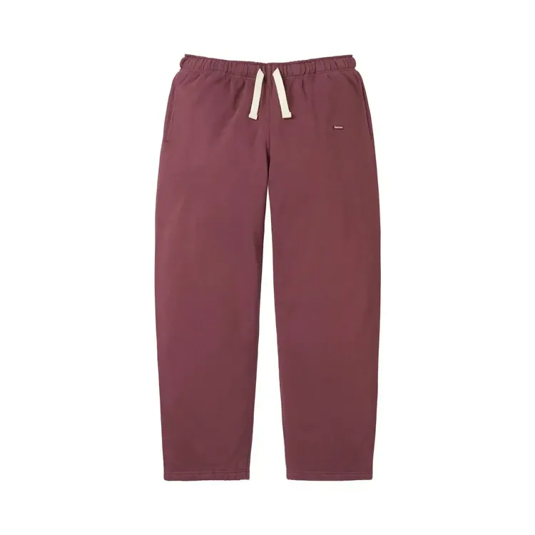 Спортивные штаны Supreme Small Box с завязками, цвет бордовый