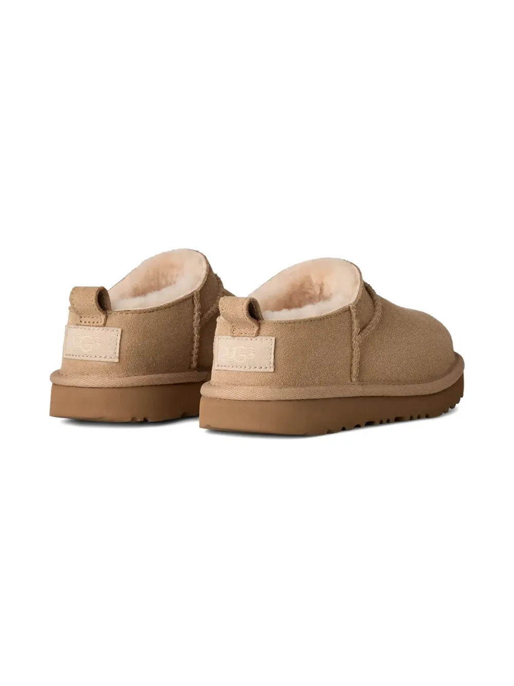 Классические тапочки из микрозамши UGG Kids, коричневый — фото 3