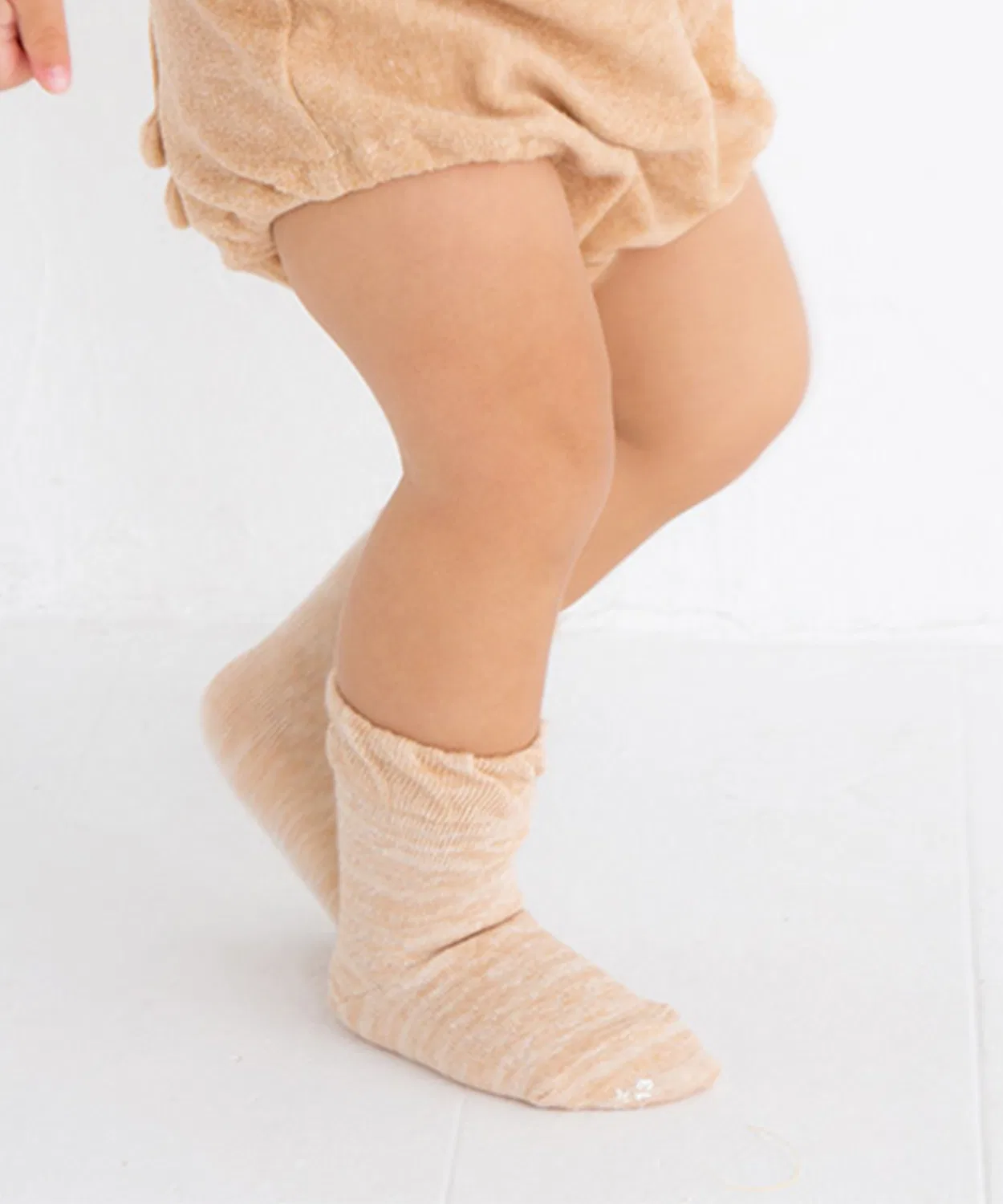 Носки с ажурным узором Pompkinsbaby из органического хлопка, коричневые