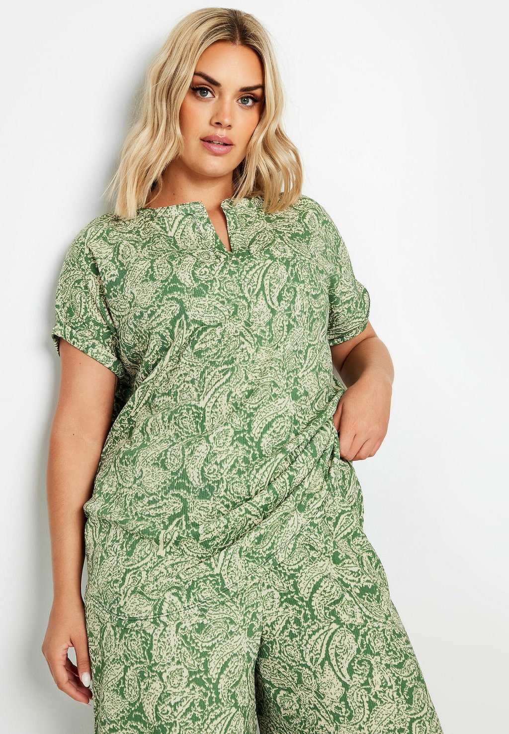 

Блуза NOTCH NECK Yours Clothing, светло-зеленый