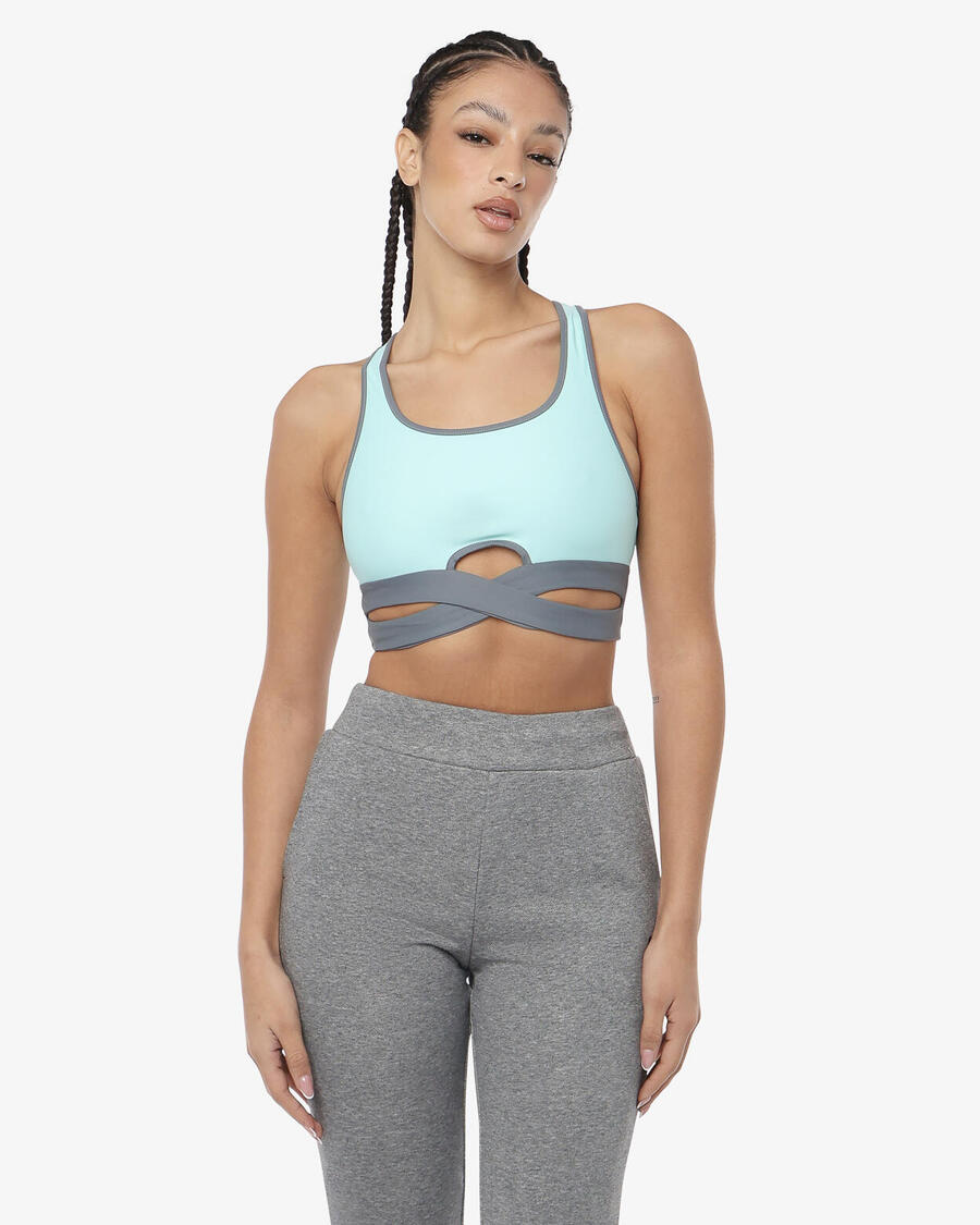 

JAKED Изумрудно-зеленая синтетическая майка для фитнеса для женщин