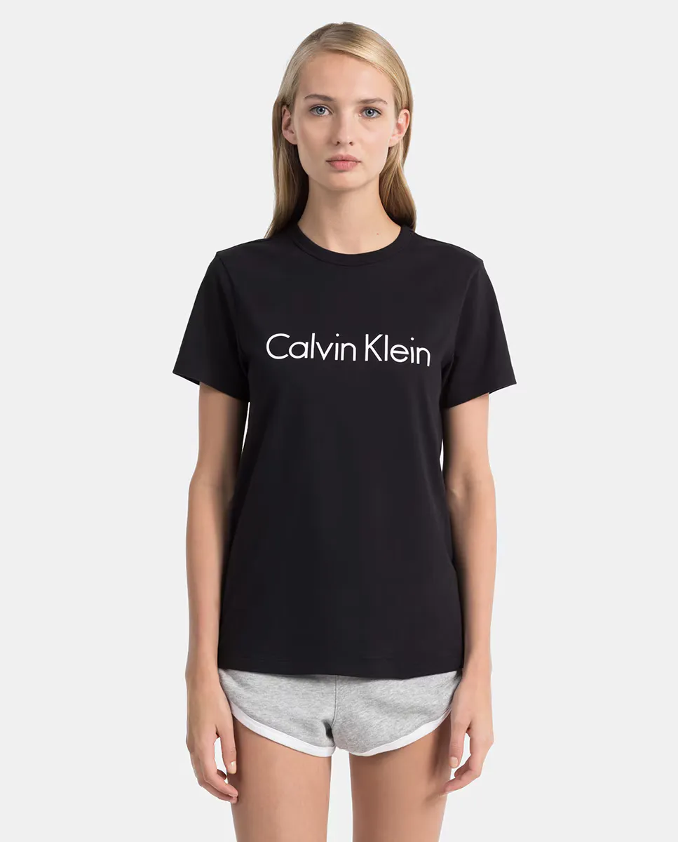 

Женская однотонная футболка Calvin Klein, черный