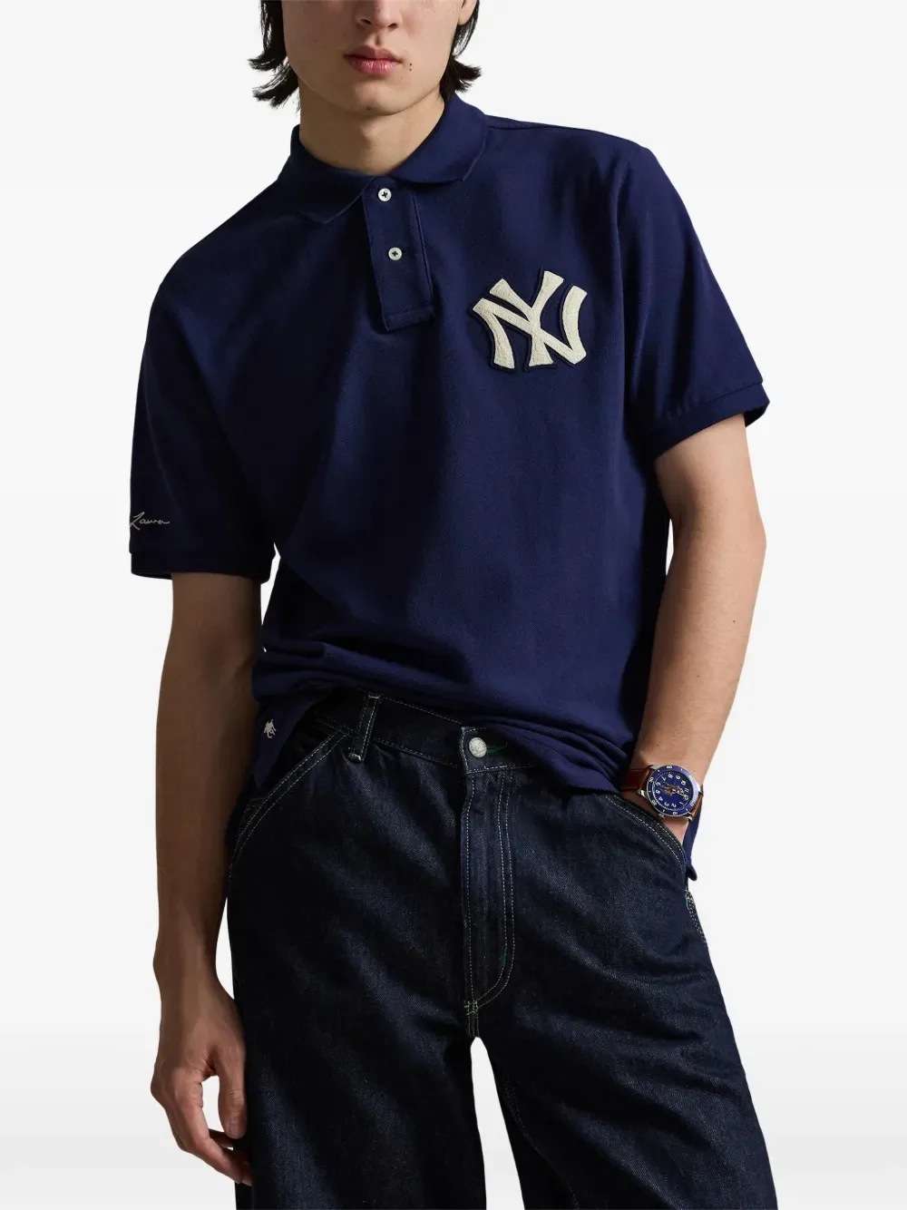 Футболка из коллаборации с Yankees POLO RALPH LAUREN, синий — фото 3