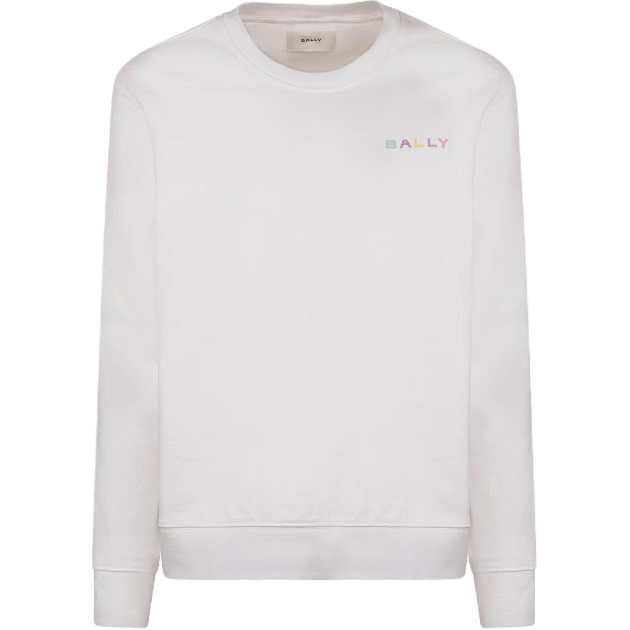 

Органический хлопковый свитшот с вышитым логотипом BALLY, белый
