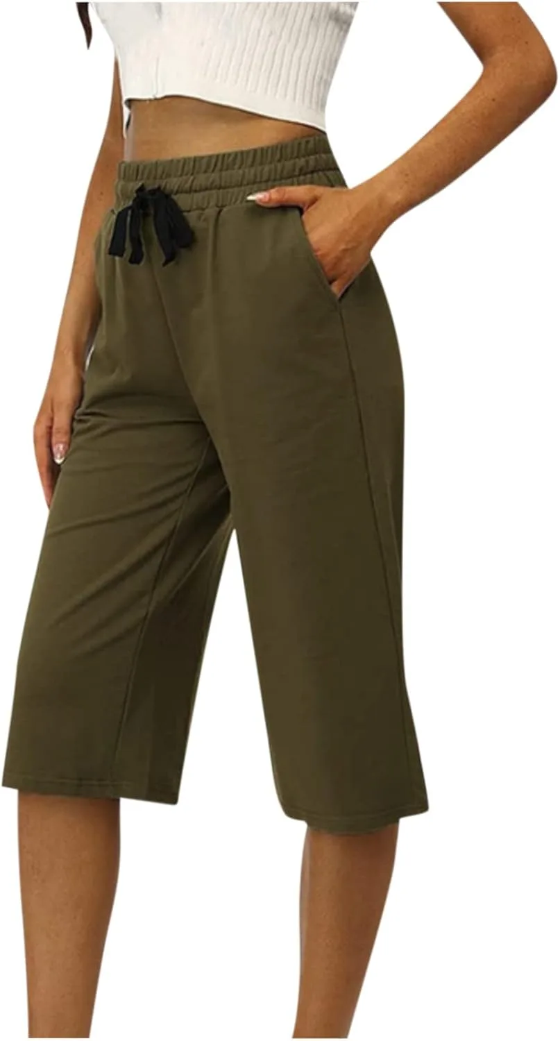 

Плюс сайз капри с завязками и высокой талией