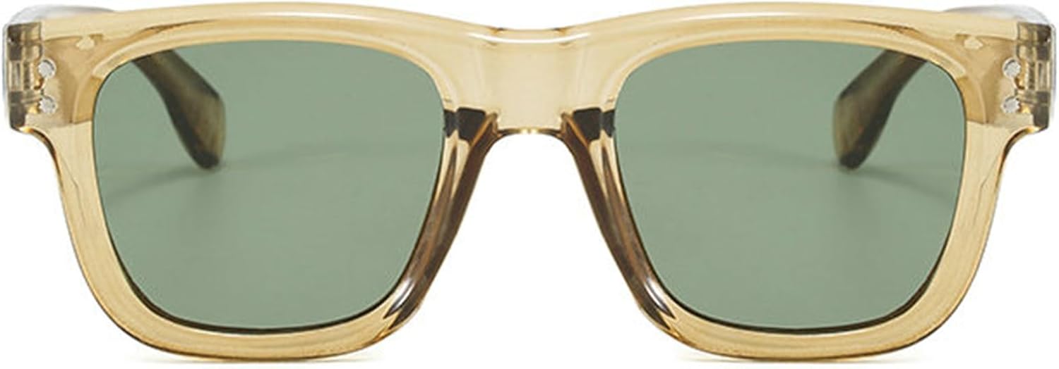 

Солнцезащитные очки Willochra Retro увеличенного квадратного размера для женщин и мужчин, винтажные дизайнерские солнцезащитные очки с заклепками, для активного отдыха, защита от УФ-излучения UV400, C3