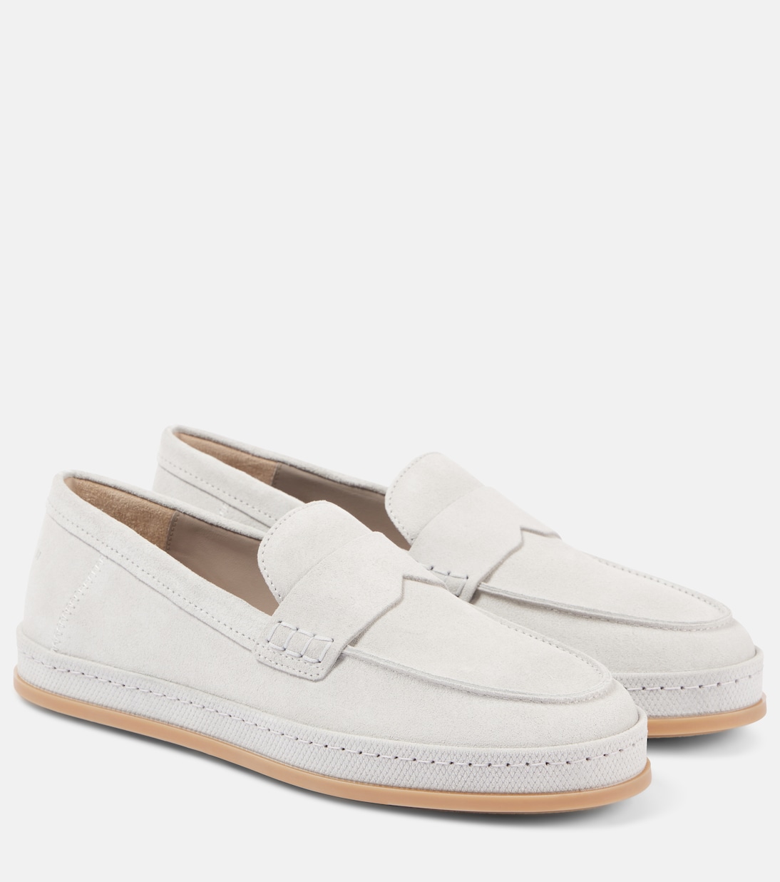 Замшевые мокасины Hogan, Grigio Medio