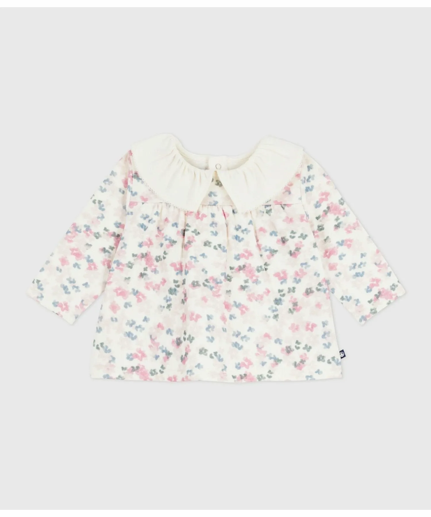 Блузка с длинными рукавами PETIT BATEAU, Off-white/multicolor