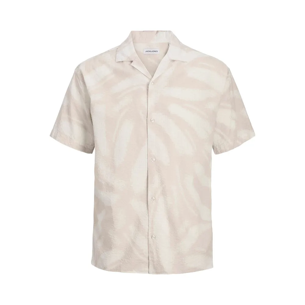 

Рубашка с коротким рукавом Jack & Jones Alberto Seersucker Resort, бежевый