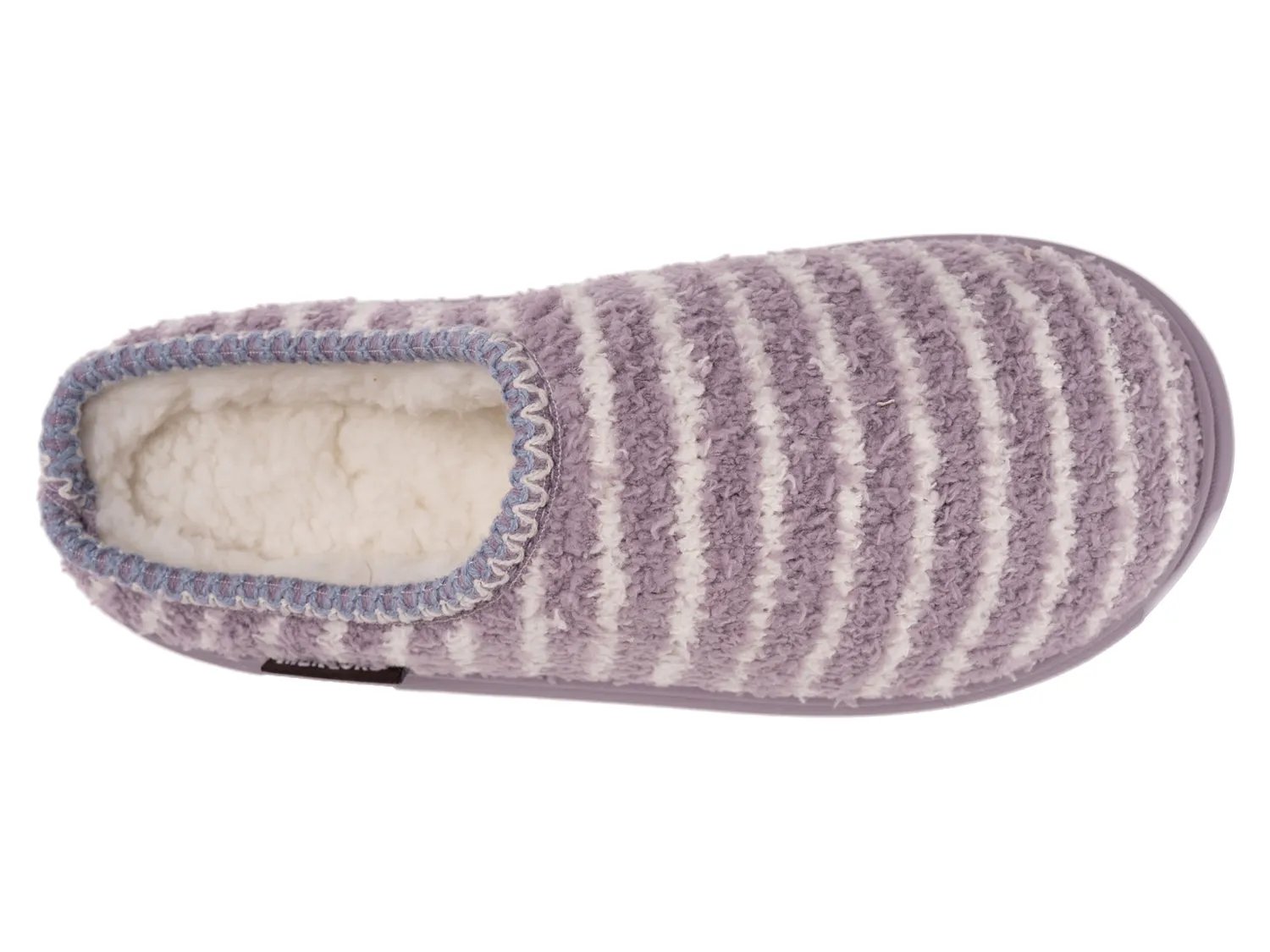 Тапочки MUK LUKS Janna Cozy Crew Clog, Purple Stripe Print — фото 4