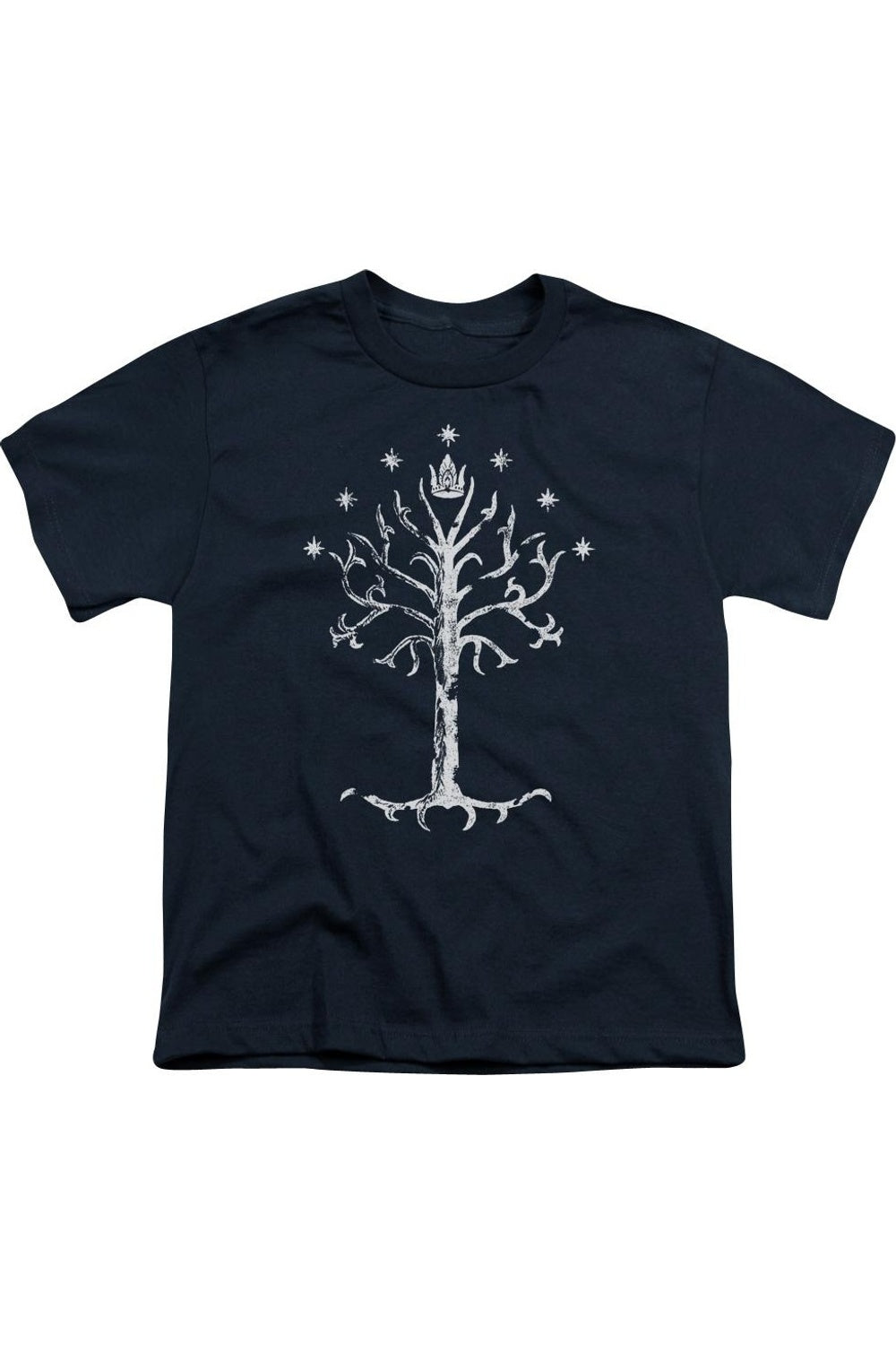

Футболка с коротким рукавом для детей "Древо Гондора" из "Властелина Колец" Gildan, темно-синий
