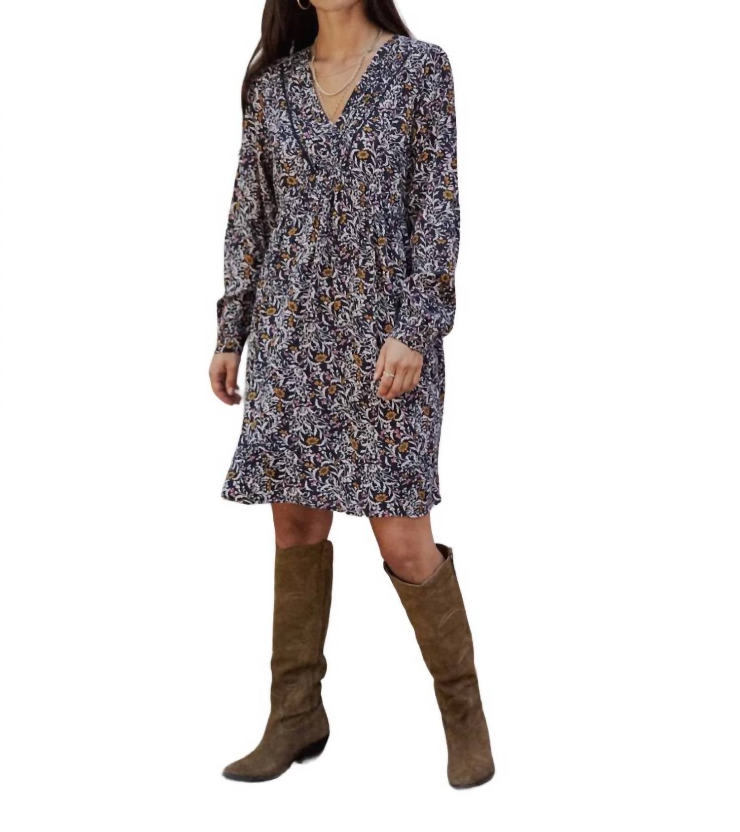 

Короткое платье Kate Printed в морском стиле Garance Paris, цвет marine