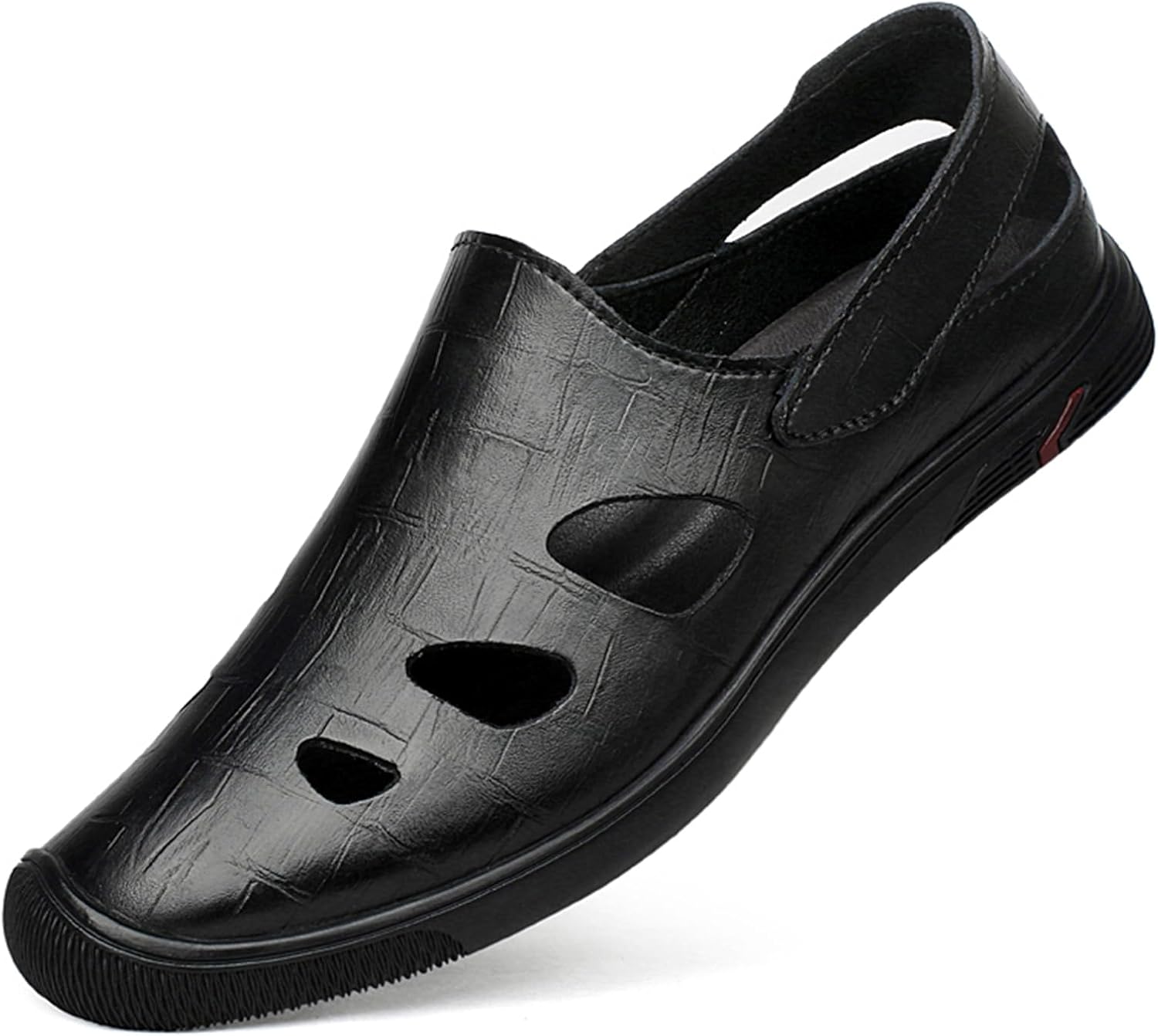 

Мужские лоферы из натуральной кожи, модные повседневные мягкие летние слипоны Abborora, черный