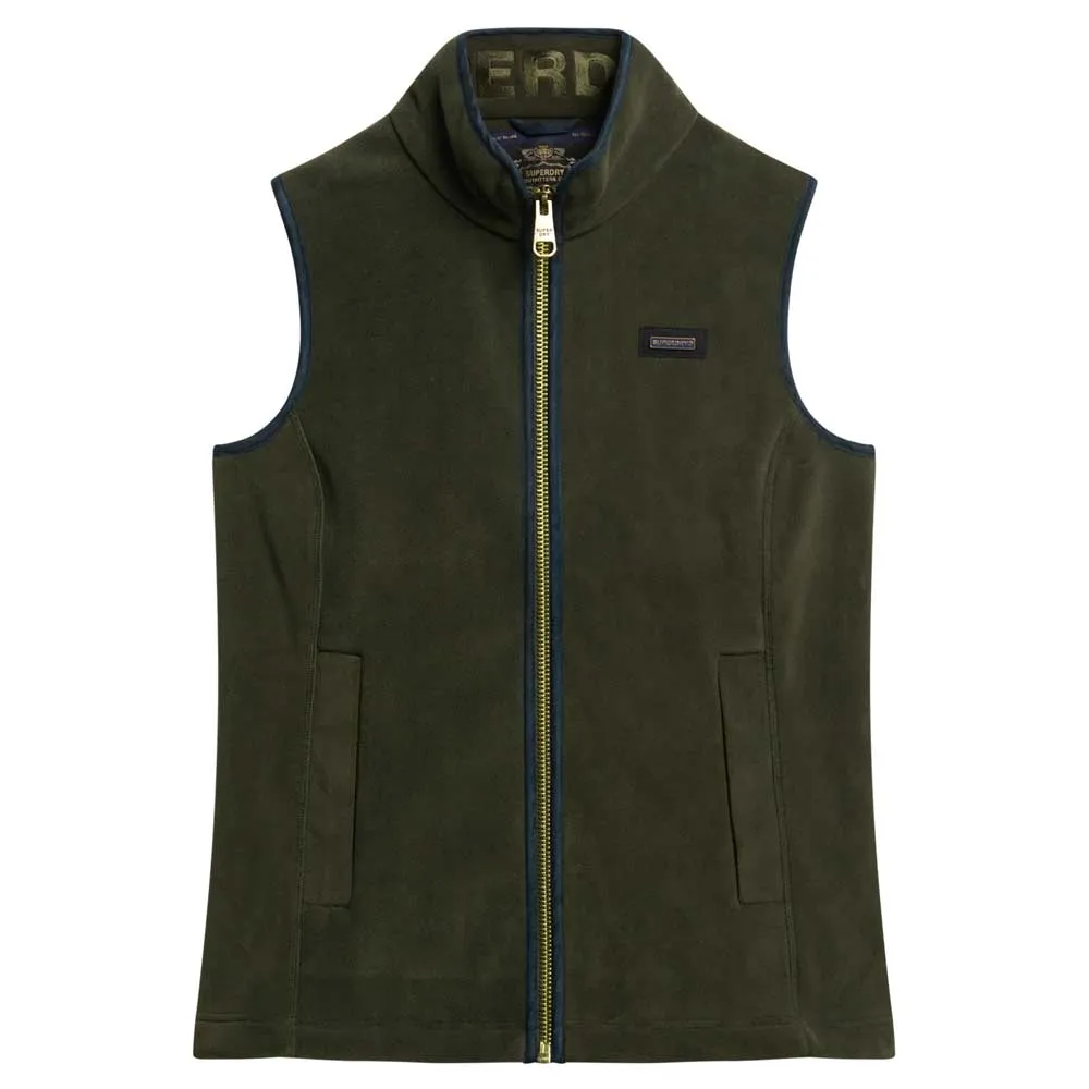 Жилет Superdry Estate Fleece, зеленый — фото 3