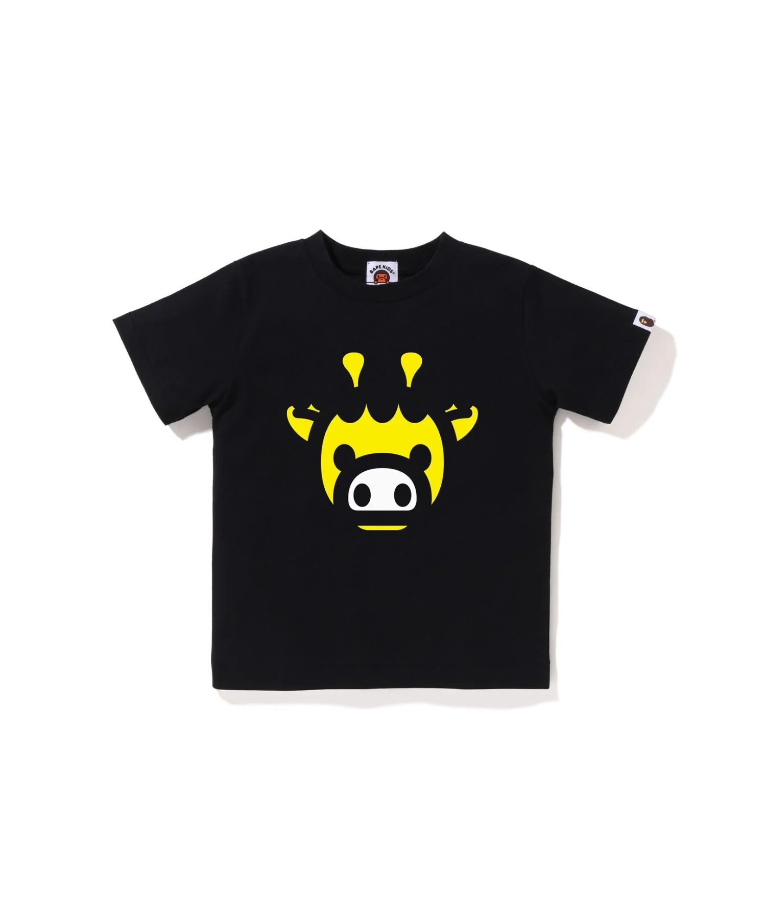 Детская футболка из 100% хлопка MILOGRAM FRIENDS A BATHING APE черно-желтая
