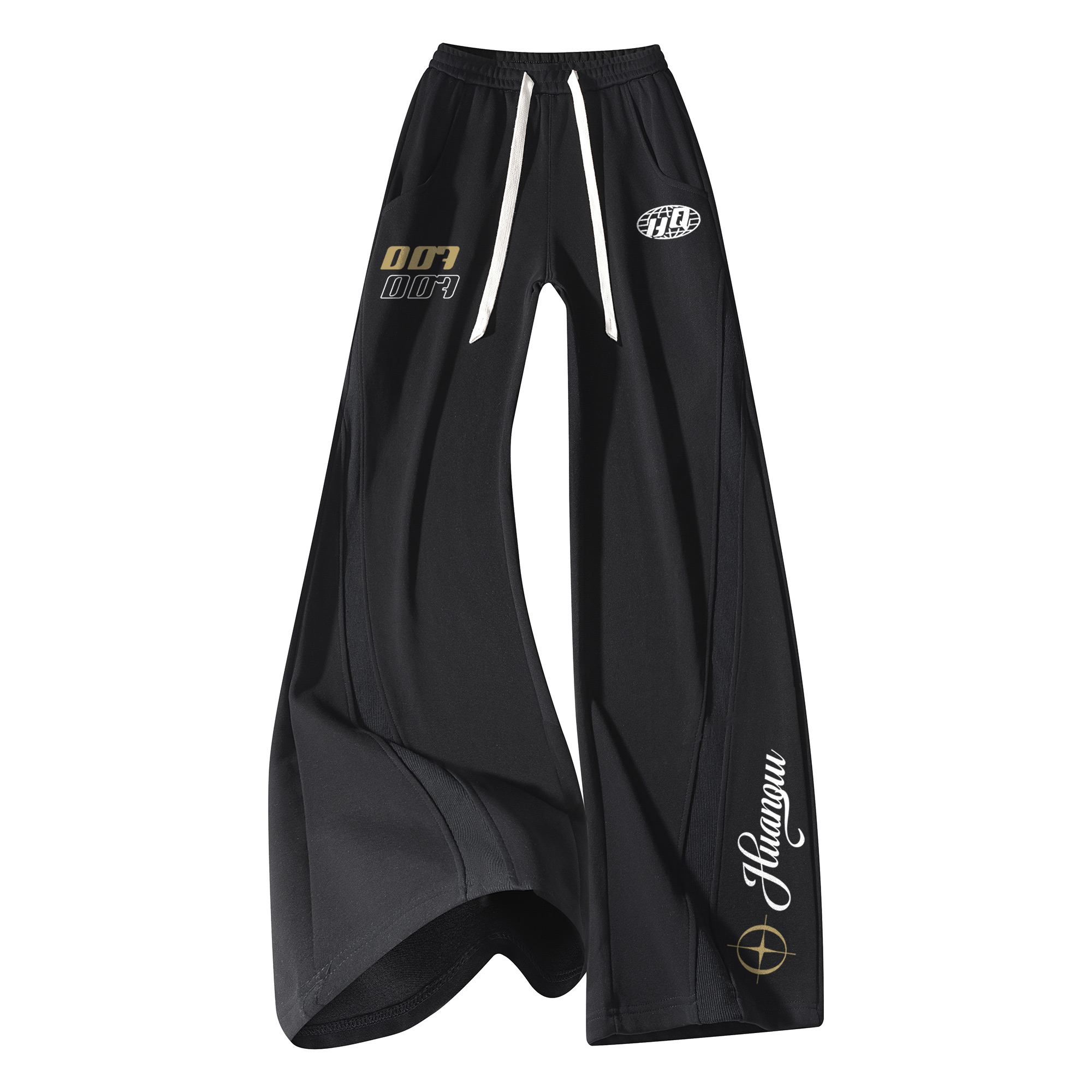 

Вязаные спортивные штаны Unisex HUANQIU, черный