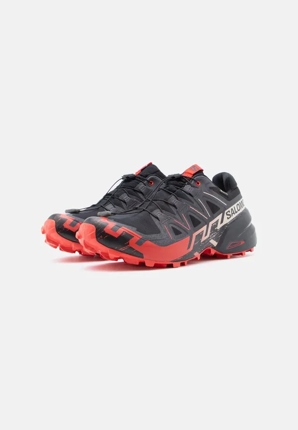 Кроссовки для трейлраннинга speedcross 6 gtx Salomon, Black/Fiery Red/Almond Milk — фото 2