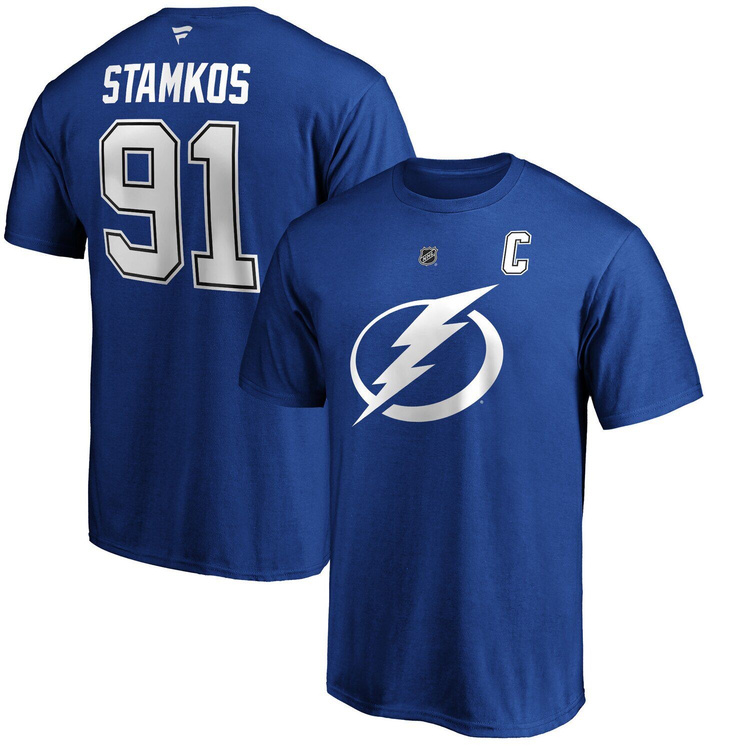 

Мужская синяя мужская футболка с логотипом Steven Stamkos Tampa Bay Lightning Team с аутентичным именем и номером Stack Fanatics, Синий, Мужская синяя мужская футболка с логотипом Steven Stamkos Tampa Bay Lightning Team с аутентичным именем и номером Stac