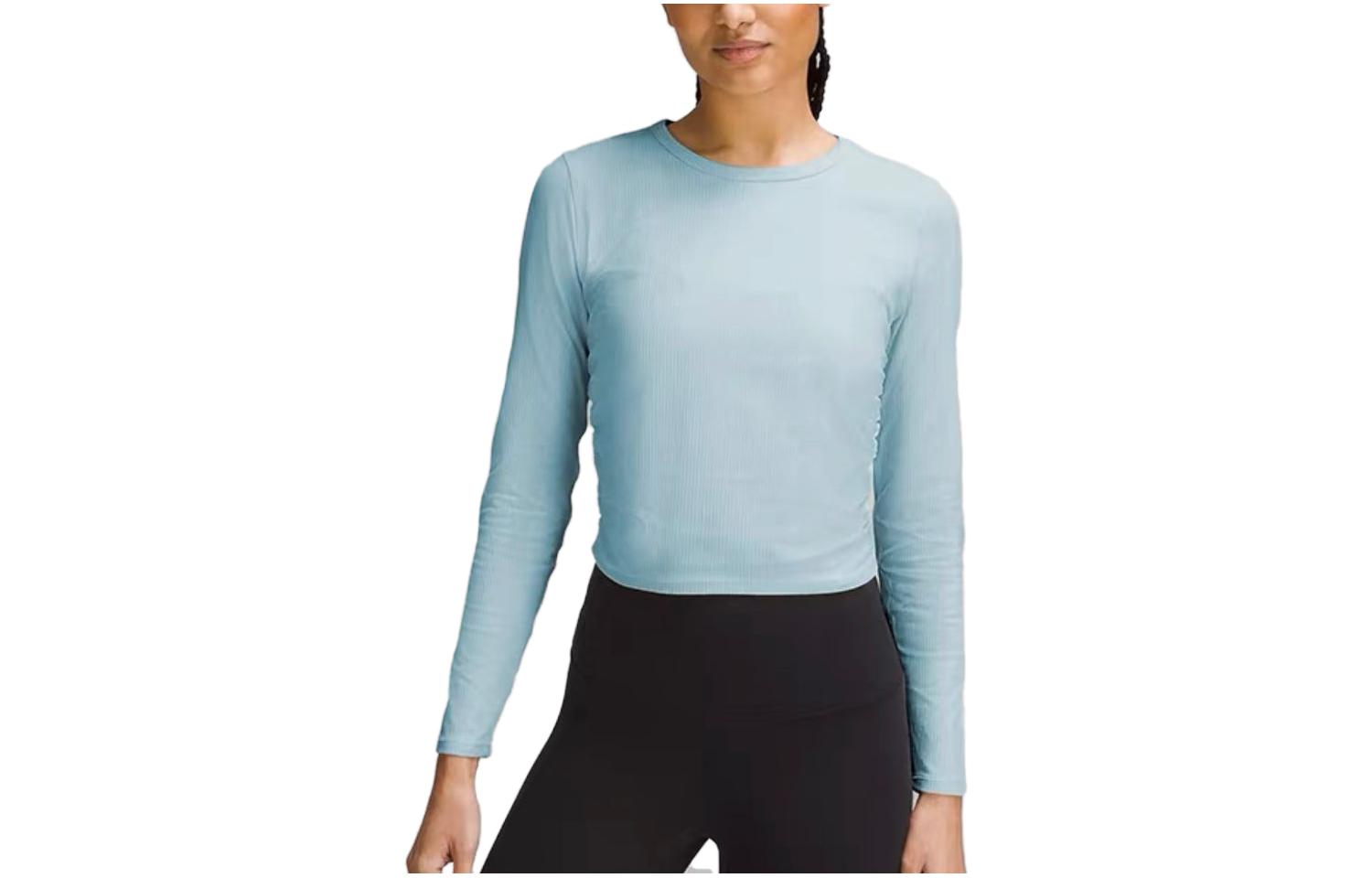 

Футболка All It Takes Crop Top Women's Lululemon, Tide Cyan/Tdlt