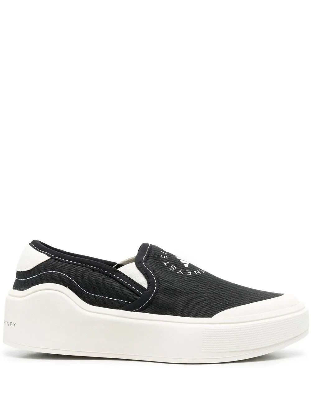 Слипоны с логотипом Adidas by Stella McCartney, черный