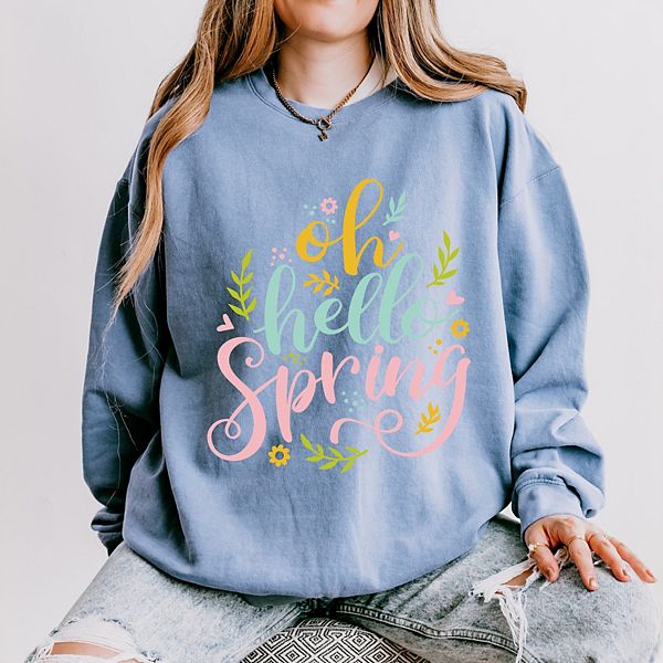 

Легкий свитшот Oh hello spring с эффектом окрашивания Simply Sage Market, Blue Jean, Зеленый, Легкий свитшот Oh hello spring с эффектом окрашивания Simply Sage Market, Blue Jean