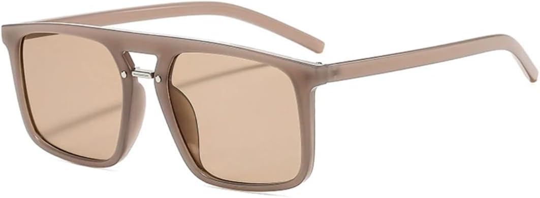 

Ретро-солнцезащитные очки с двойной перемычкой для женщин, роскошные, для активного отдыха, вождения, путешествий, походов, с защитой от УФ-излучения UV400 TVTBBVV, Tea Tea