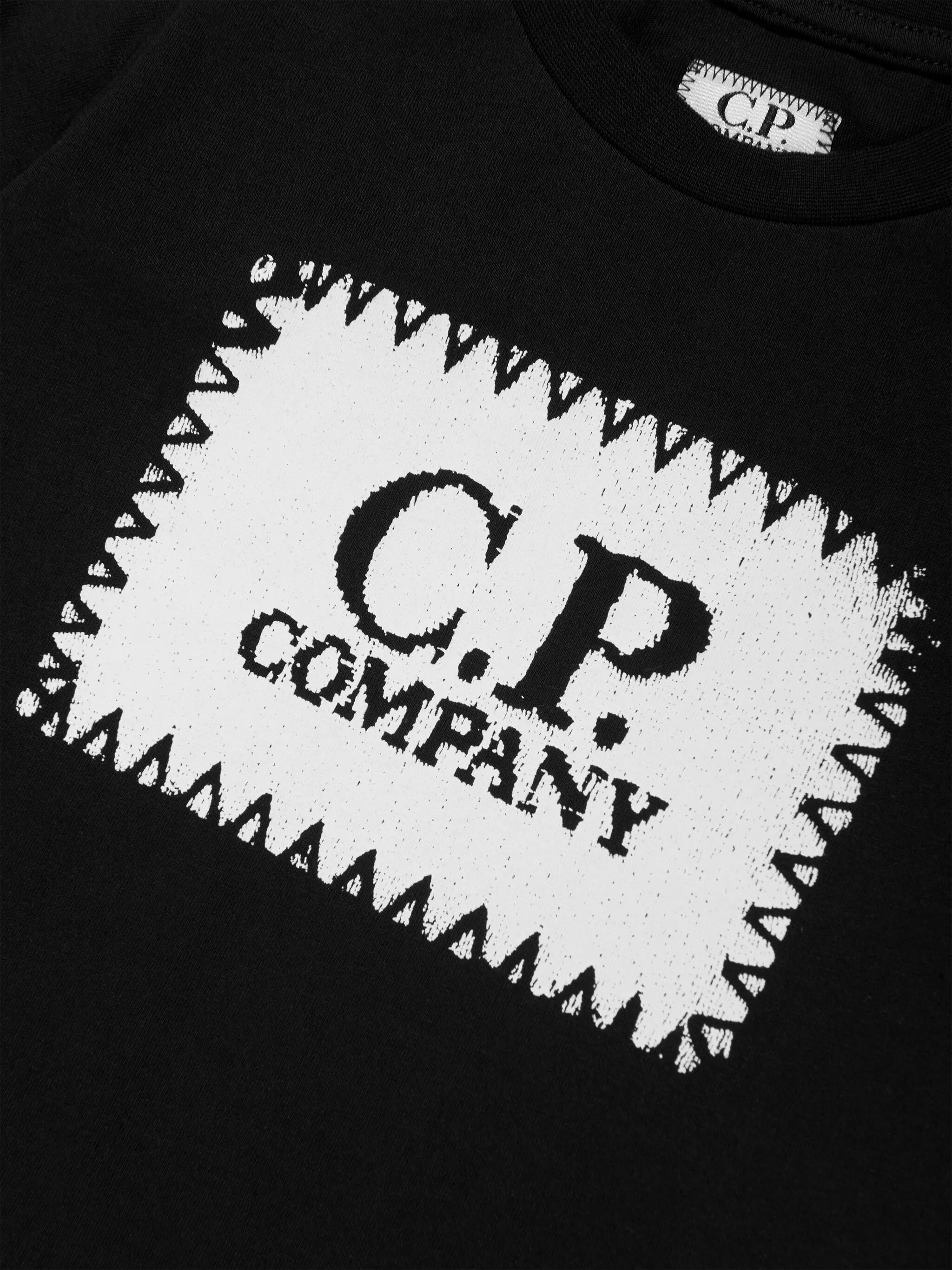 

Футболка с вышитым логотипом C.P. Company Kids, черный