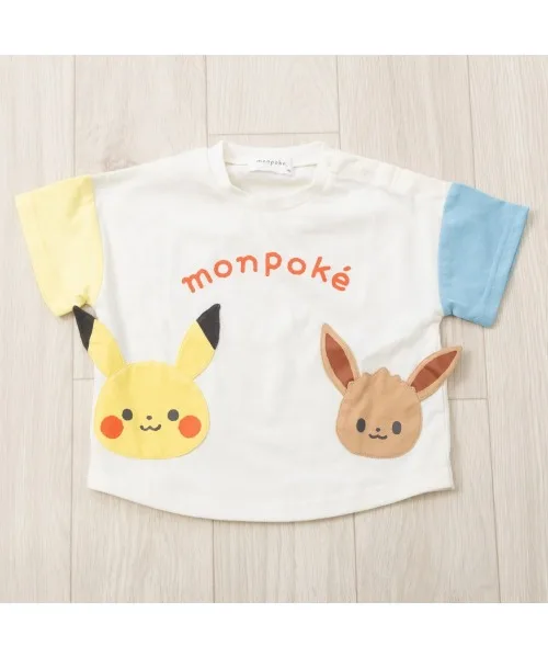 Детская футболка с аппликацией Пикачу monpoke collection зелёная — фото 4