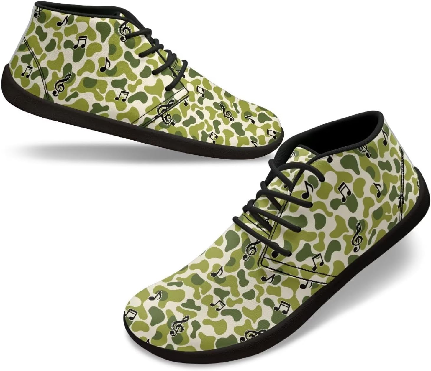 

Мужские босоножки Barefoot, модные кроссовки с широкой носочной частью, удобные для тренировок, противоскользящие, для бега и ходьбы на открытом воздухе, размер US 5-14 Quxjehoe, Musical Note Camo