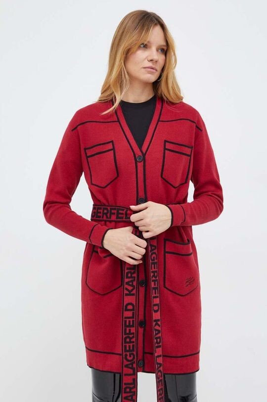 

Кардиган из смесовой шерсти Karl Lagerfeld, красный