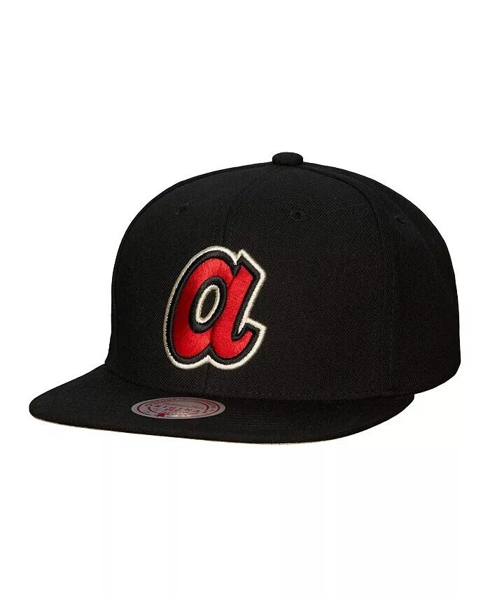 

Черная мужская шляпа Snapback Atlanta Braves Cooperstown Collection True Classics Mitchell & Ness