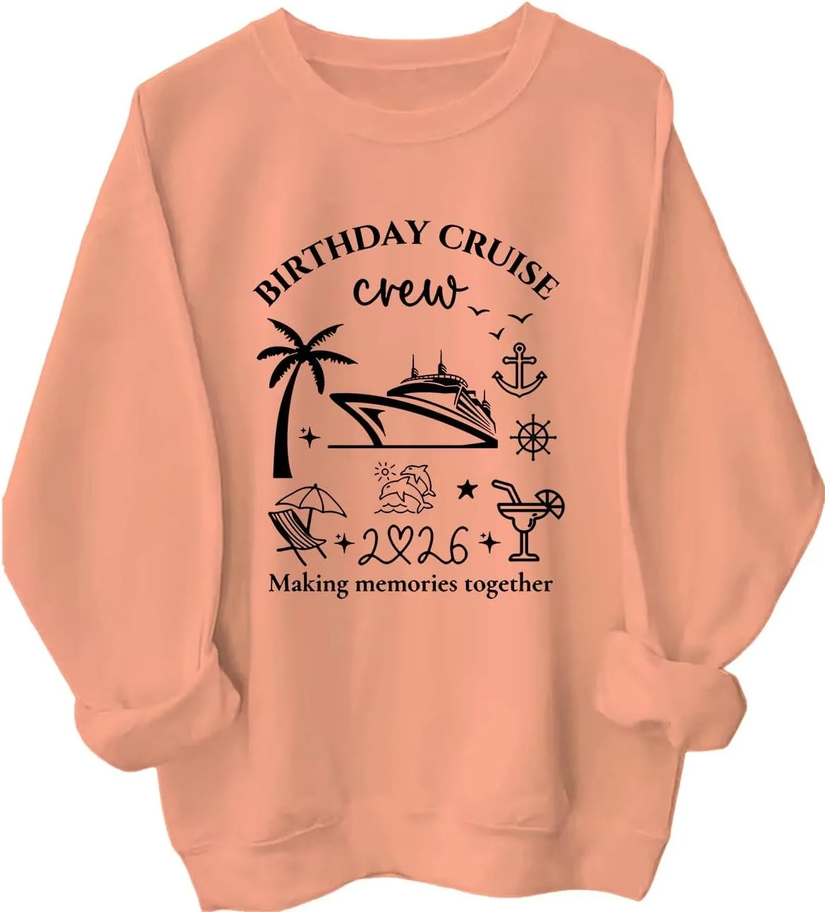 

Свитшут Birthday Cruise Crew для отпуска MQZUO