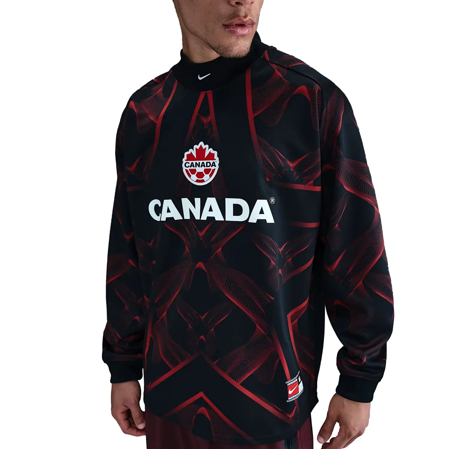 Мужская футбольная футболка Canada Hollywood Keeper Nike, черный/sports красный/белый — фото 3