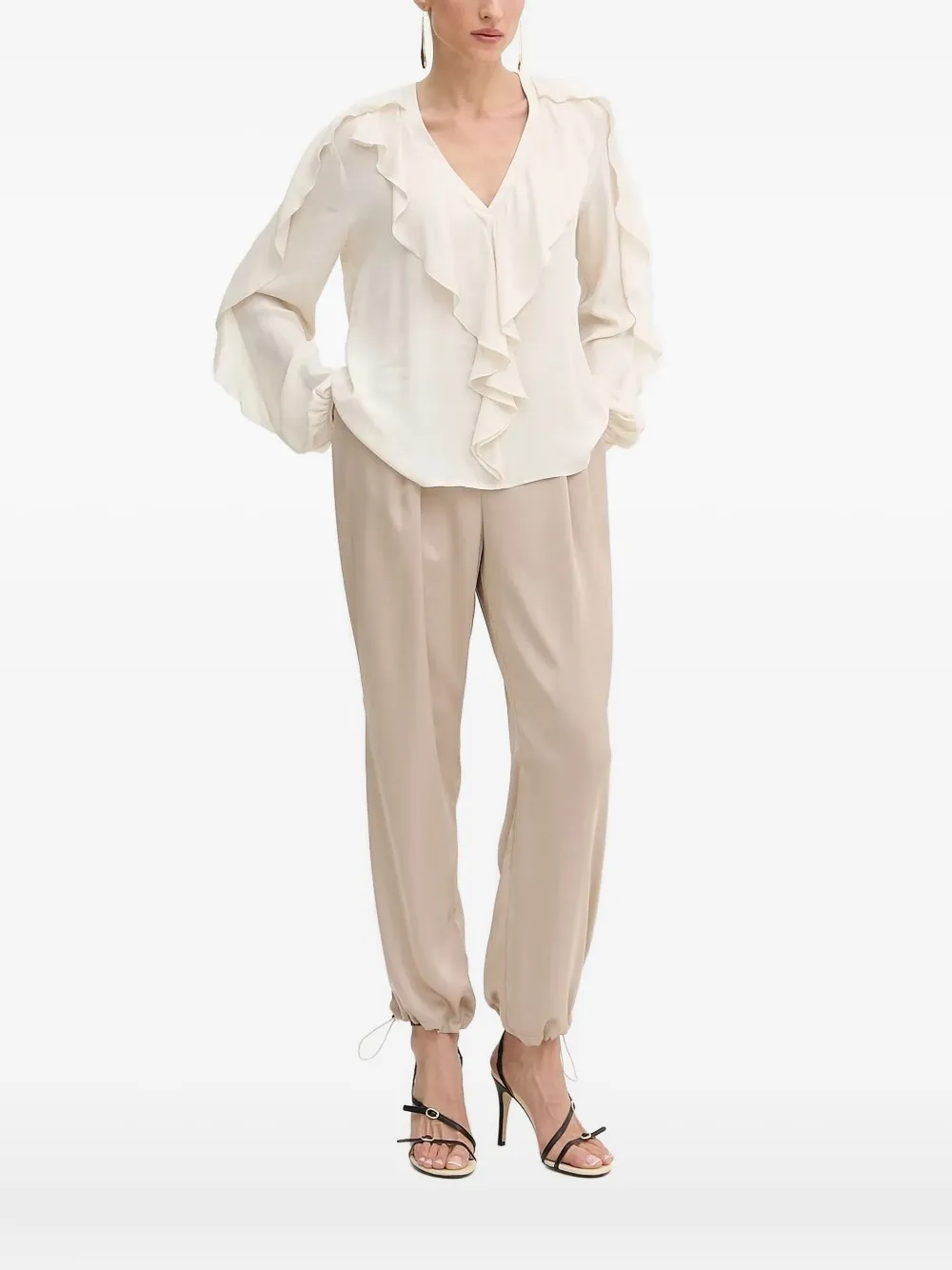 

Блузка с оборками LIU JO, нейтральный