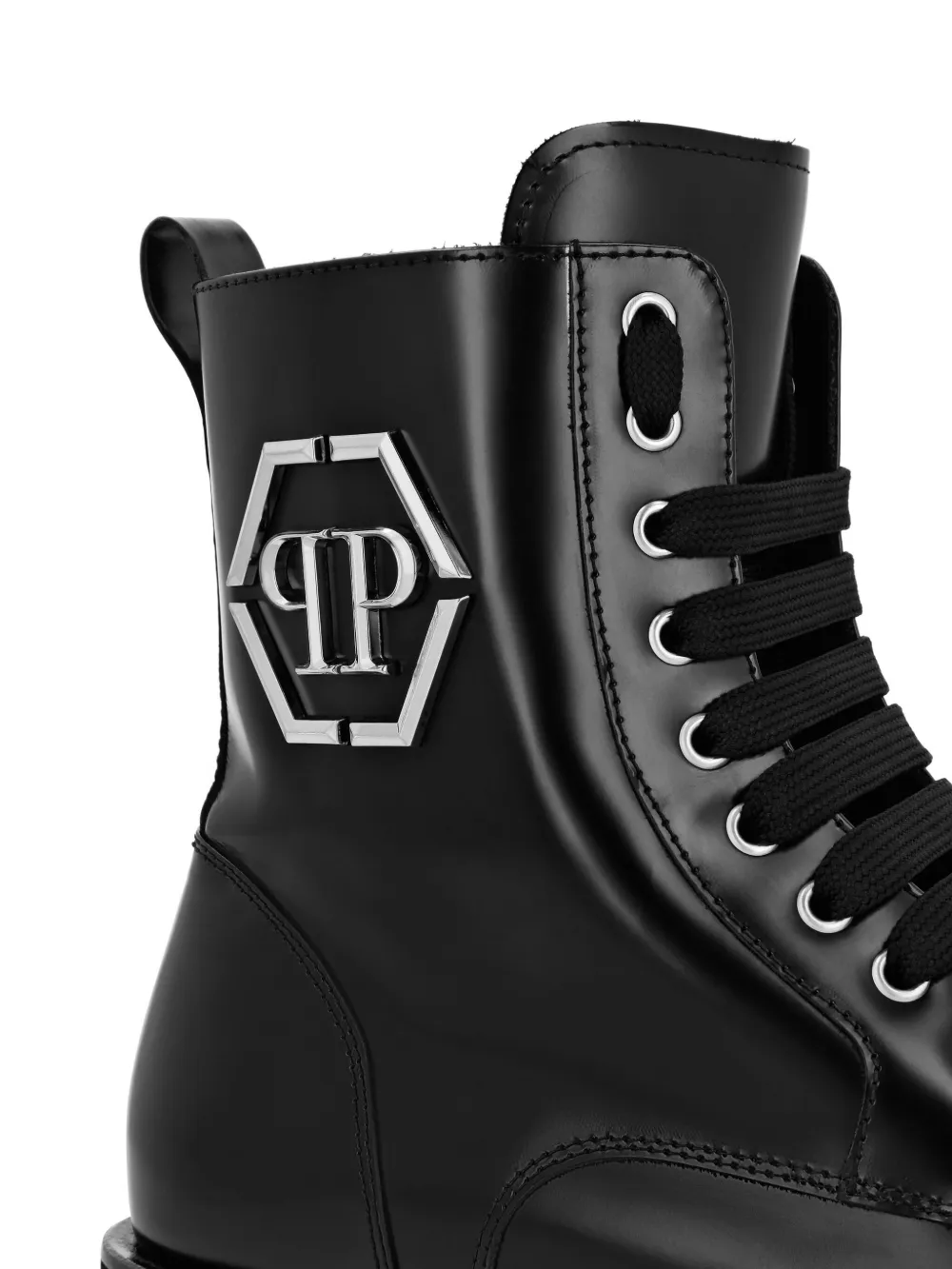 Ботинки на шнуровке с логотипом Philipp Plein, черный — фото 4
