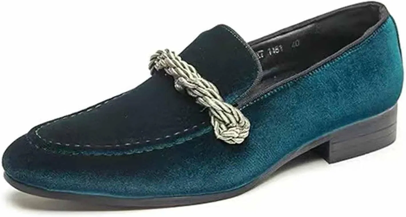 Лоферы мужские на низком каблуке, Loafers, Green DONRRNDK