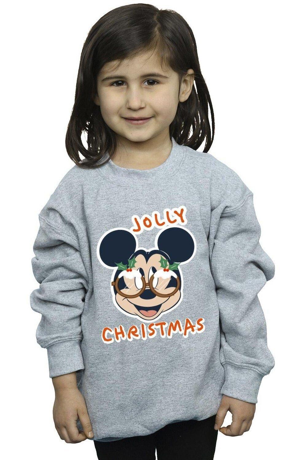 

Толстовка в очках с Микки Маусом Jolly Christmas Disney, серый