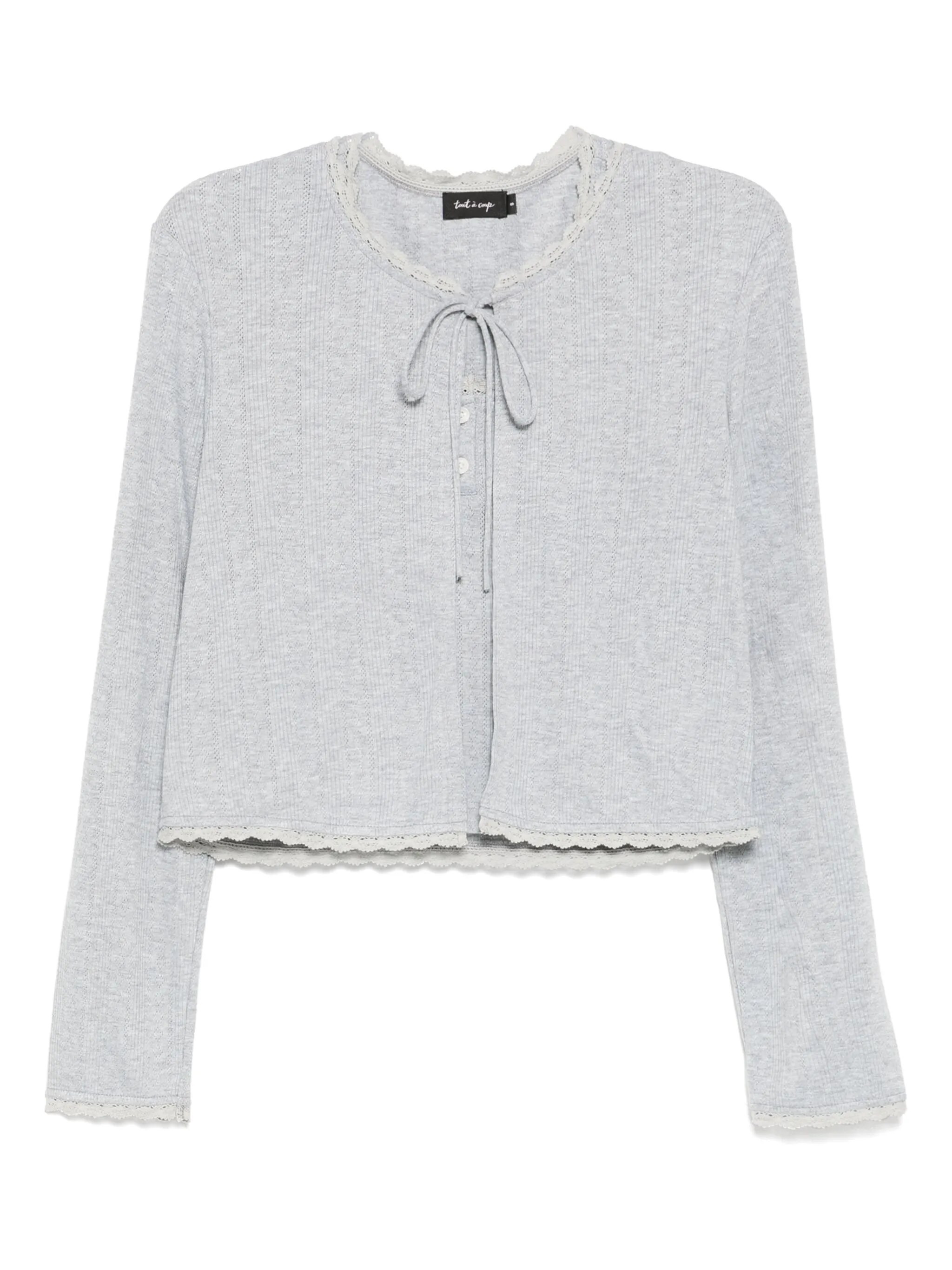 

Топ с кружевом Tout A Coup, серый