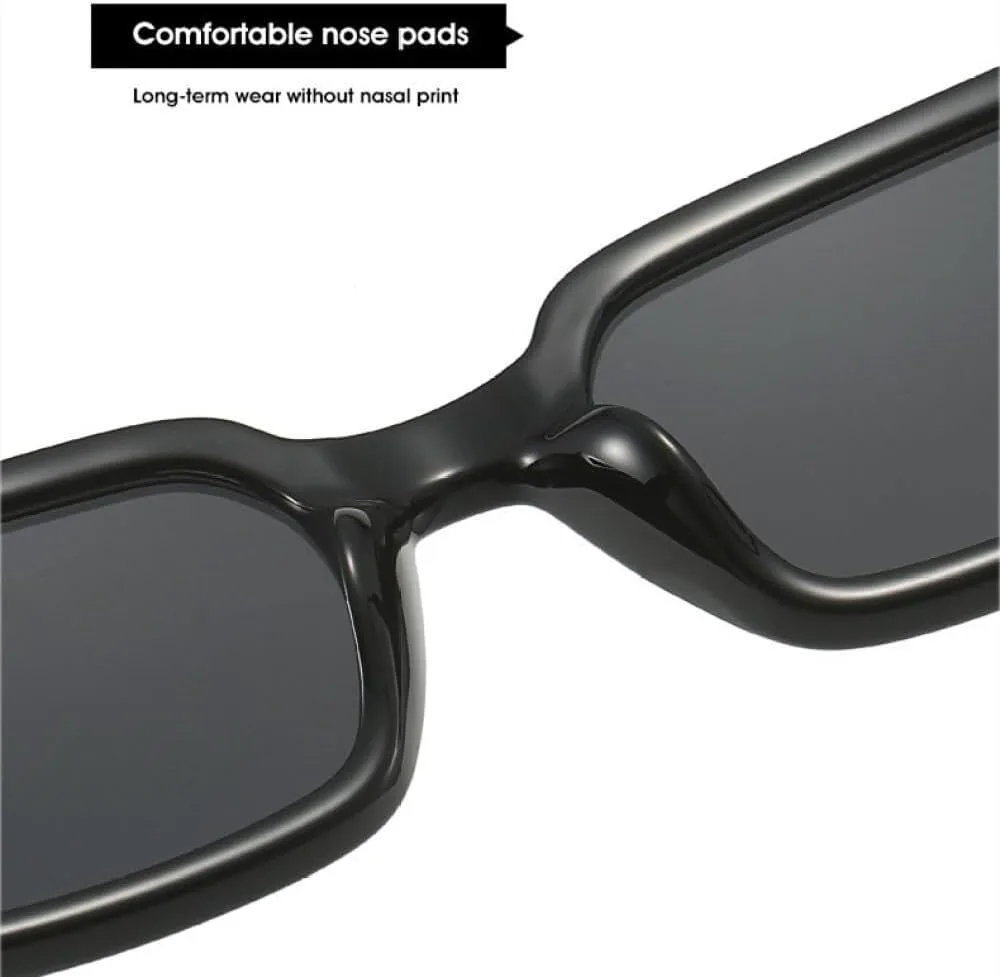 

Модные двухцветные солнцезащитные очки для женщин в винтажном стиле с заклепками, защита от УФ-излучения UV400, для мужчин – прозрачная оправа LXLHWN, Black Clear