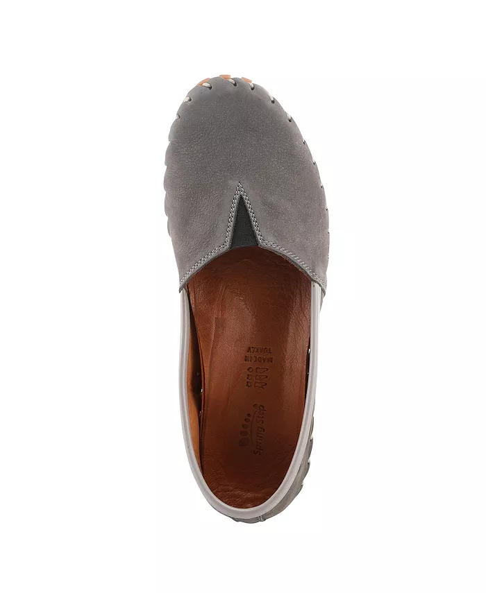 Kathaleta Suede Slip-On Comfort Туфли на плоской подошвеs с V-образной эластичной выемкой, поддержкой свода стопы и съемной стелькой Spring Step, серый — фото 3