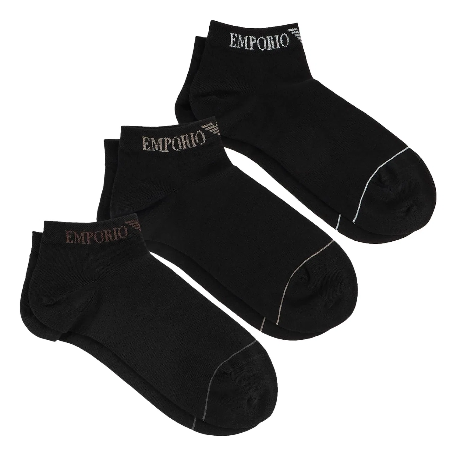Носки спортивные 3 пары, Emporio Armani, черный