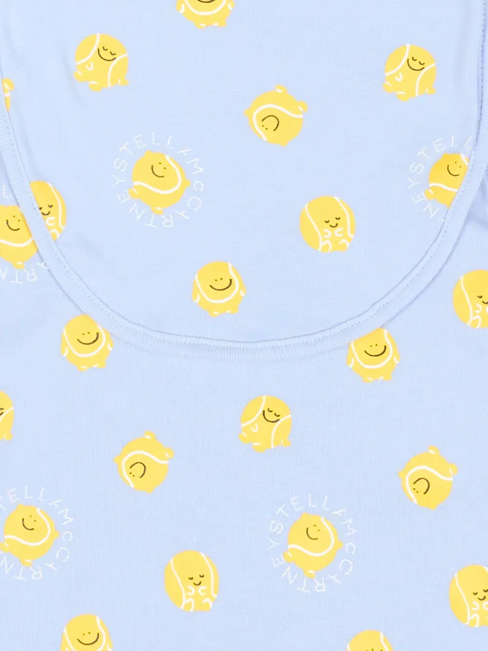 Комплект из нагрудника и комбинезона с принтом Stella Mccartney Kids, синий — фото 4