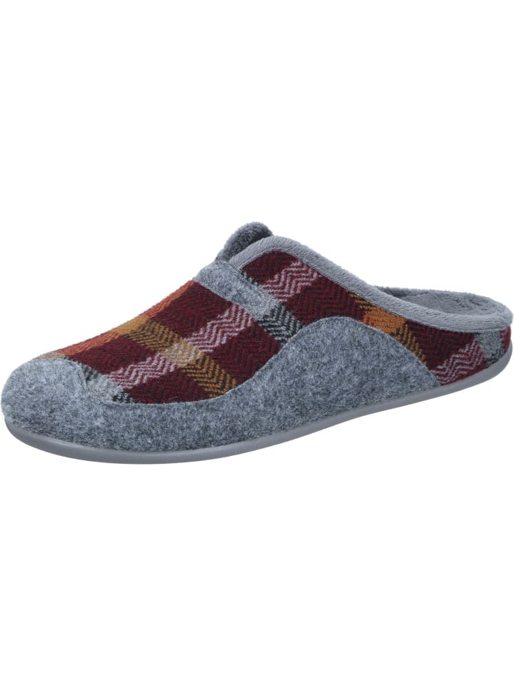 

Manitu-Home Классические домашние тапочки бордово-серого цвета