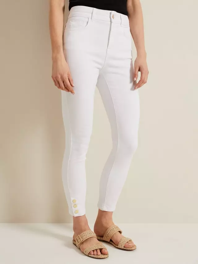 

Джинсы Phase Eight Joelle Button Detail Skinny, белый