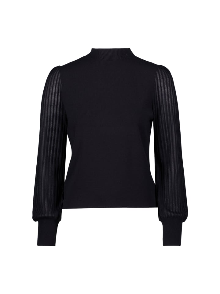 

Вязаный свитер с прозрачными рукавами в цвете Black Beauty Zero