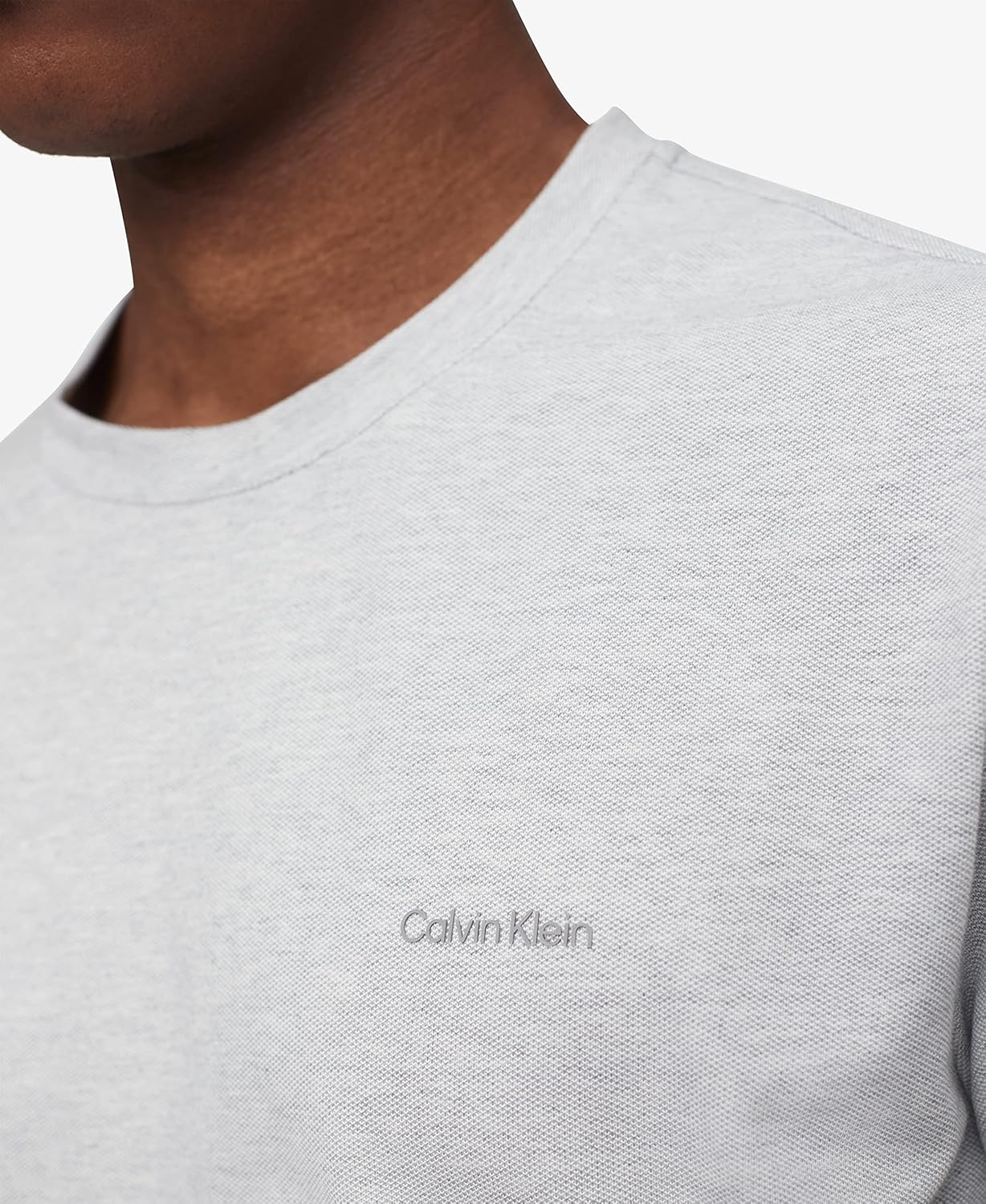 Мужская футболка Calvin Klein Move Tech Pique, Heroic Grey Heather — фото 4