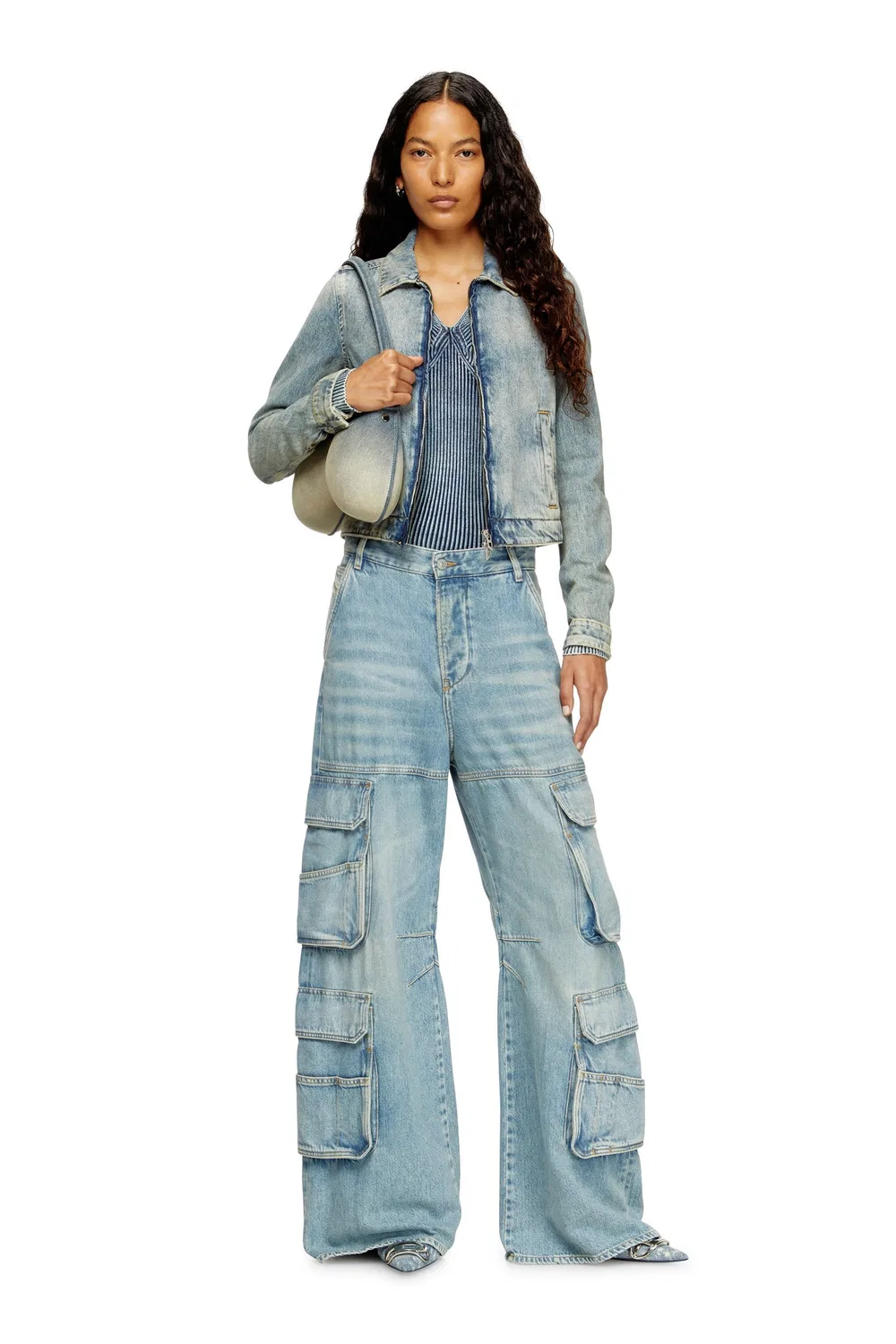 Женская джинсовая куртка DE-CORB Diesel, Light Indigo Blue — фото 3