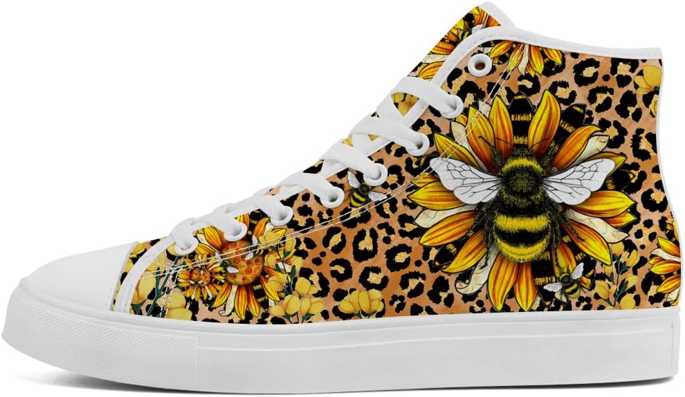 Кеды Chebing Bee высокие на шнуровке из холщовой ткани, повседневная обувь для мужчин и женщин, желтый — фото 3