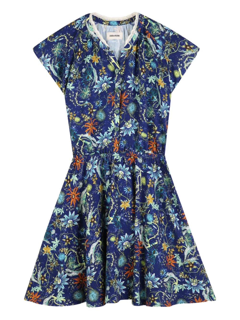 

Платье с цветочным принтом Zadig & Voltaire Kids, синий