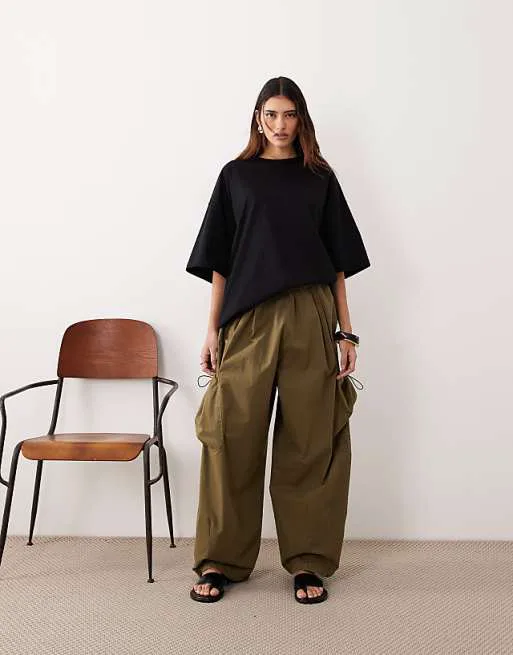 

Универсальные брюки цвета хаки со шнурком ARRANGE